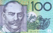Sir John Monash on the $100 note