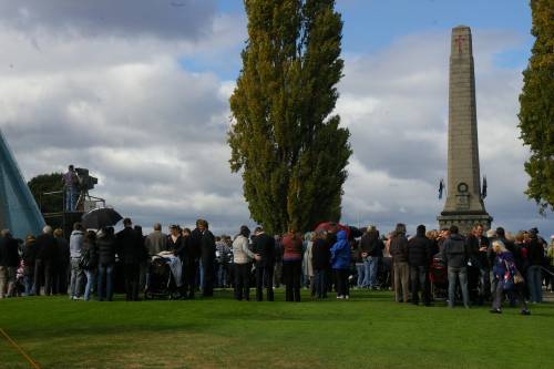 Anzac ceremony about to commence at the Hobart Cenotaph, 25 April 2010